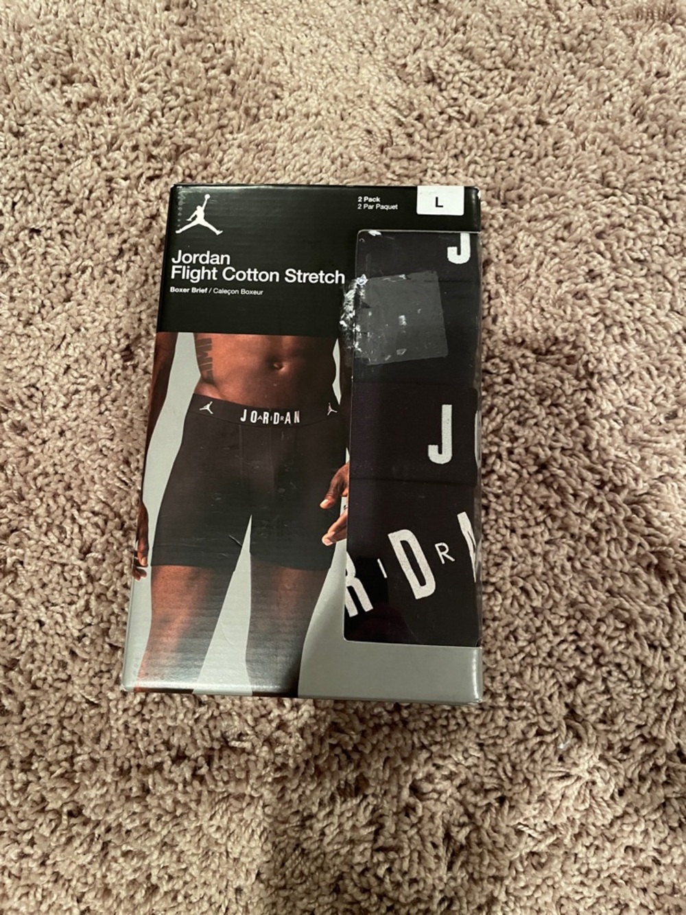 NWT Jordan Flight Cotton Stretch Boxer Briefs - Black with White Logo